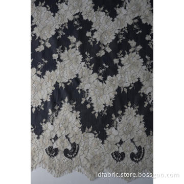 Nylon Polyester Cation Panel Lace Fabric
